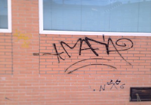 Graffitis en fachadas